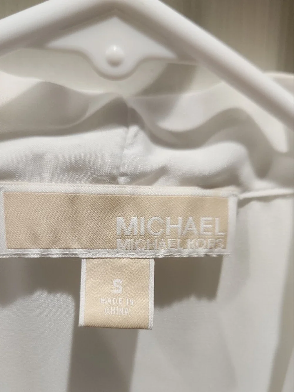 Michael Kors White Sleeveless Wrap Top